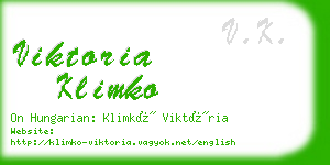 viktoria klimko business card